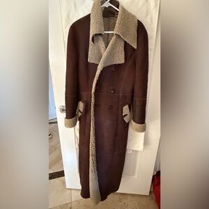 Shearling Coat - Brown